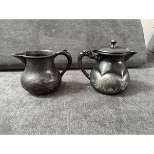 Antique Columbia Silver Co Creamer, quadruple plate. Forbes Silver Co 151 Creame